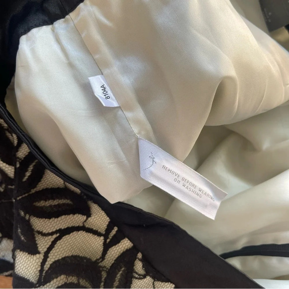 Ann Taylor 6 Black White Lace Pencil Knee Length Skirt Formal Cocktail Business - Picture 5 of 10